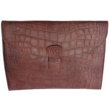 Porte-documents Mya croco marron